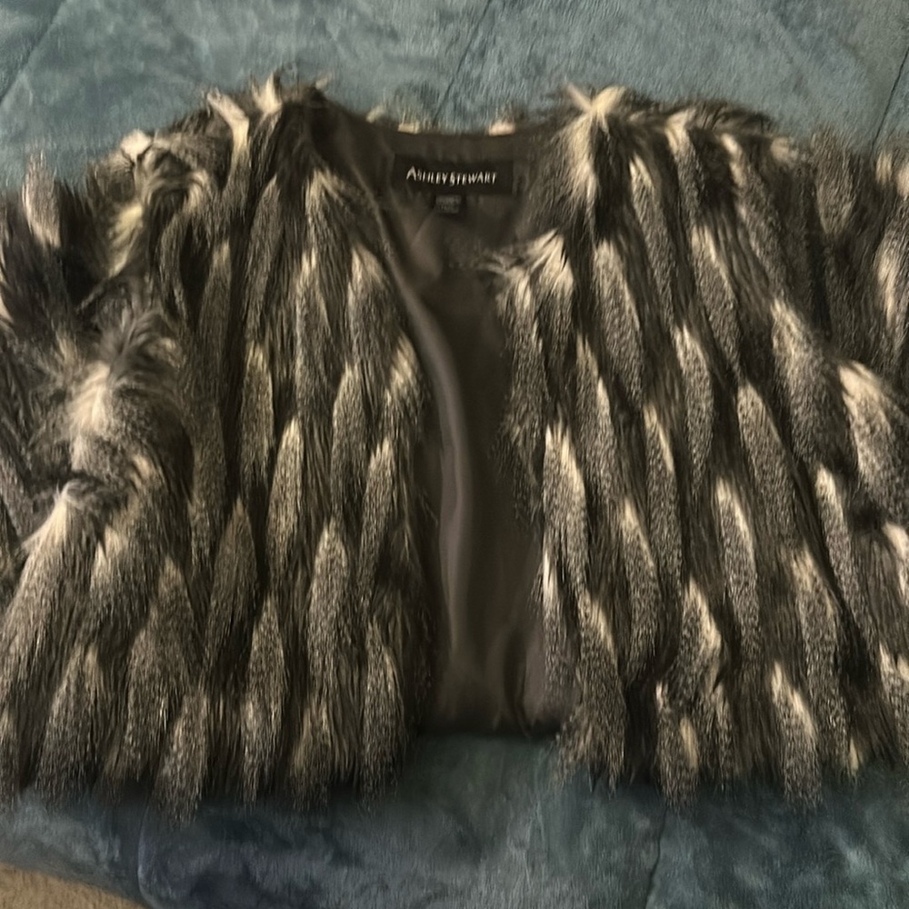 Long faux fur vest